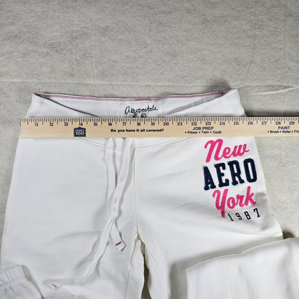 Aeropostale Aero NY 1987 Women’s White Jogger Sweatpants – Size Medium - Picture 4 of 5
